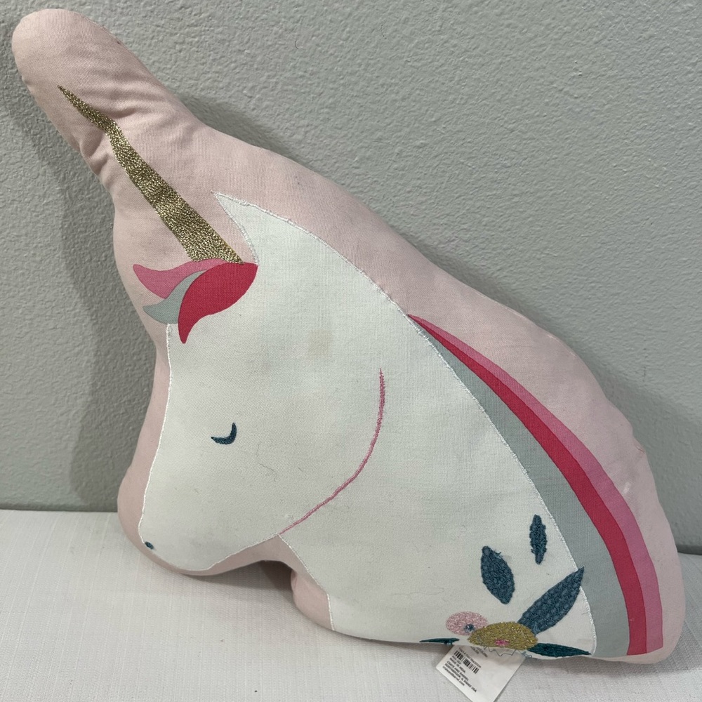 Crate kids unicorn‎ throw pillow